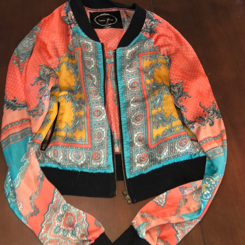colorful printed jacket